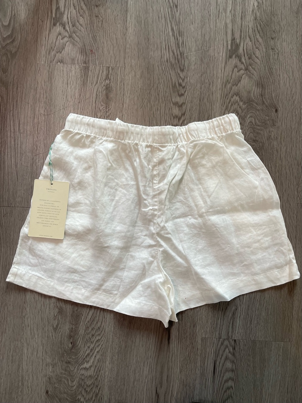NWT by Trovata Charlie short Drawstring pull on Linen Shorts - Picture 5 of 9